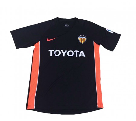 Valencia 05/06 Away Black Soccer Jersey